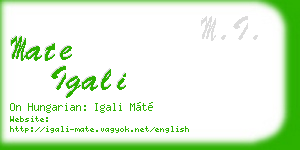 mate igali business card