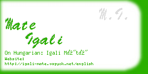 mate igali business card